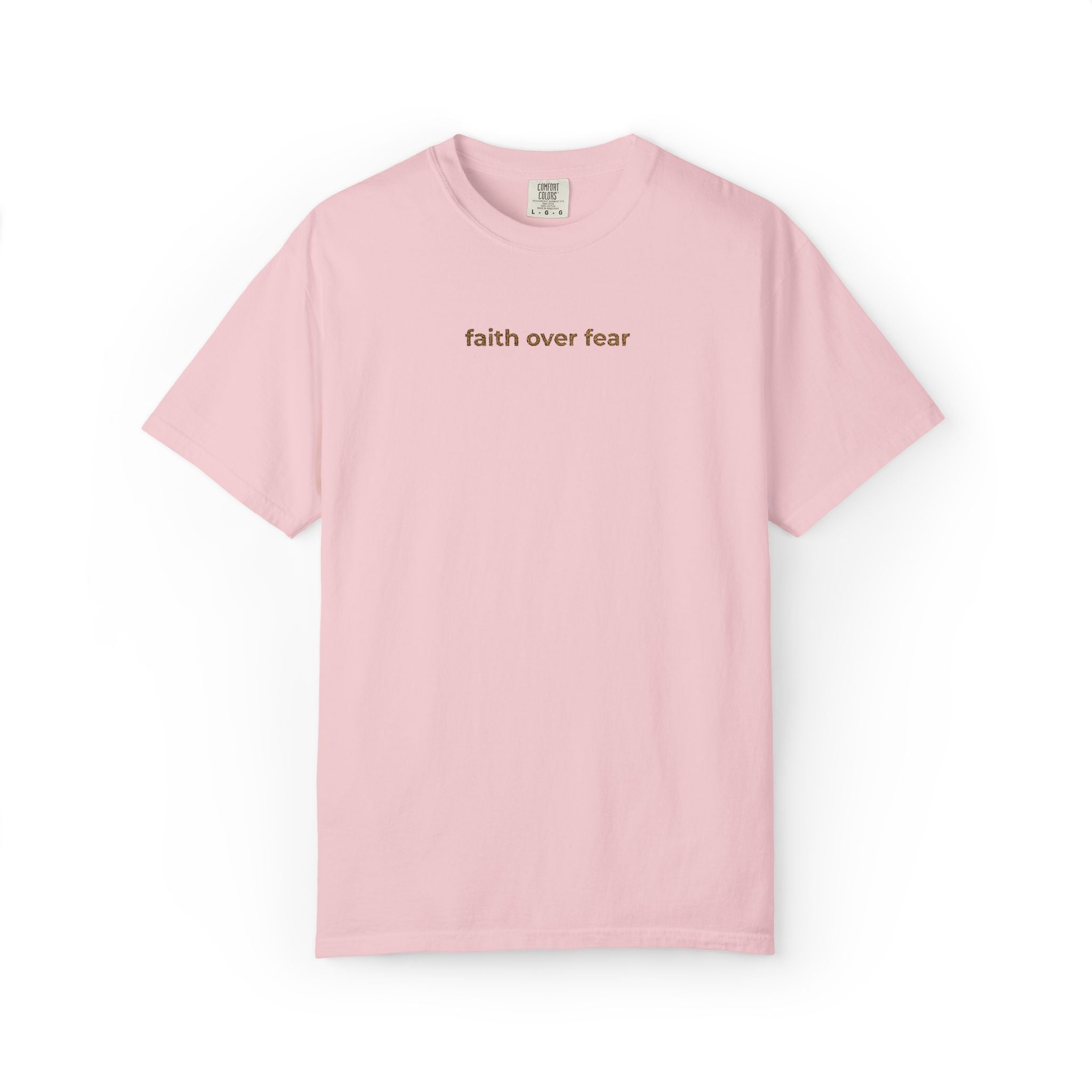 Faith over fear embroidery tee